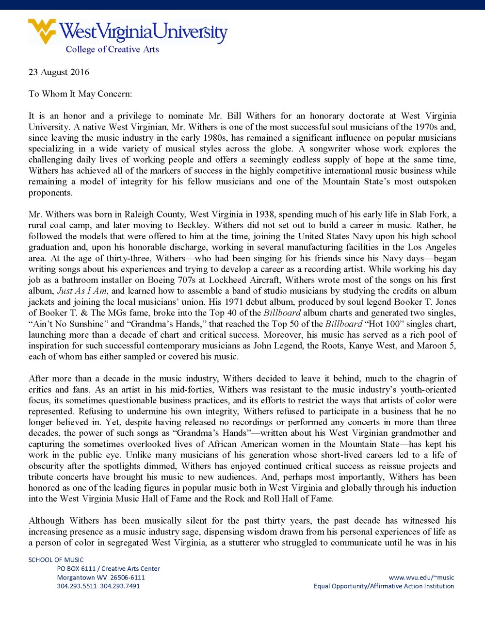Bill Withers honorary doctorate nomination letter (Stimeling 2016)_Page_1